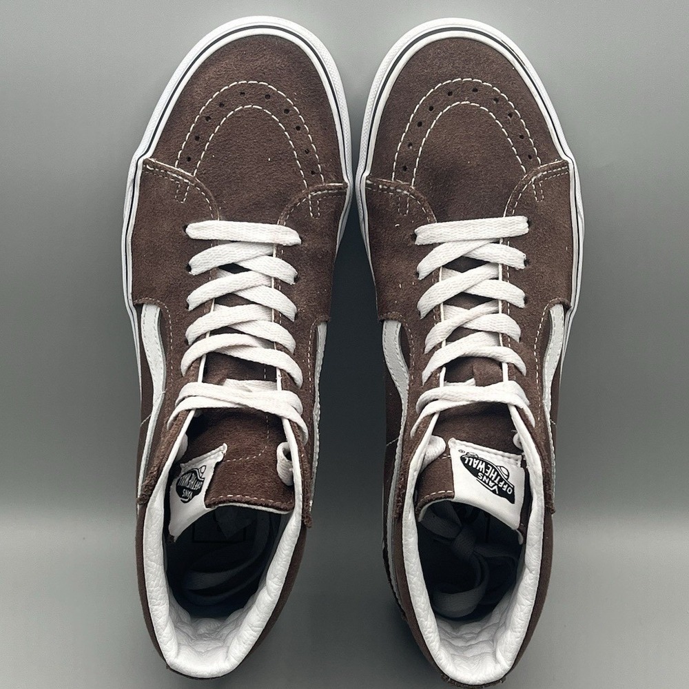 Vans Sk8-Hi Brown Suede High Top Skate Shoes - Men's Size 8 USED - Picture 6 of 8